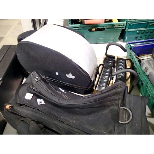 1680 - Two motorcycle panniers. Not available for in-house P&P