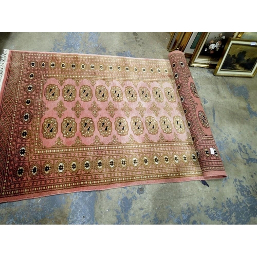 1594 - Red ground floor rug, 1 x 2 m. Not available for in-house P&P