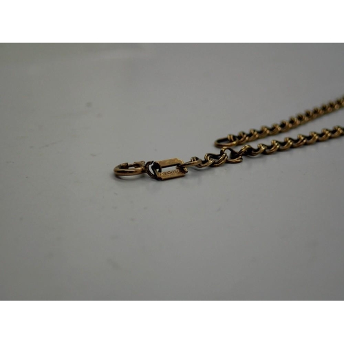 80 - 9ct gold bracelet, L: 19 cm, 1.9g. UK P&P Group 0 (£6+VAT for the first lot and £1+VAT for subsequen... 