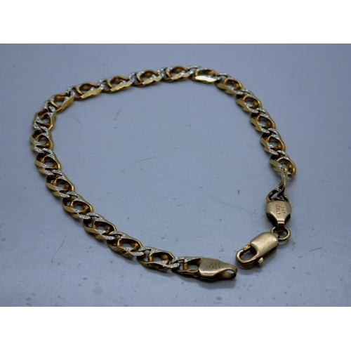 85 - 9ct gold bracelet, L: 18 cm, 6.1g. UK P&P Group 0 (£6+VAT for the first lot and £1+VAT for subsequen... 