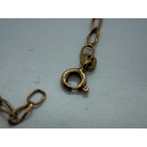 106 - 9ct gold bracelet, L: 18 cm, 1.4g. UK P&P Group 0 (£6+VAT for the first lot and £1+VAT for subsequen... 