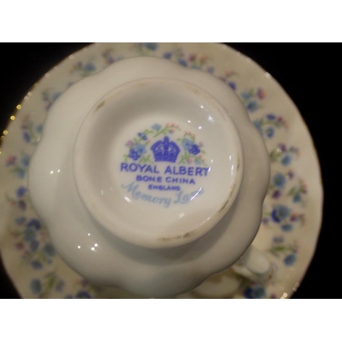 257 - Royal Albert dinner service of sixty three pieces in the Memory Lane pattern, some pieces seconds qu... 