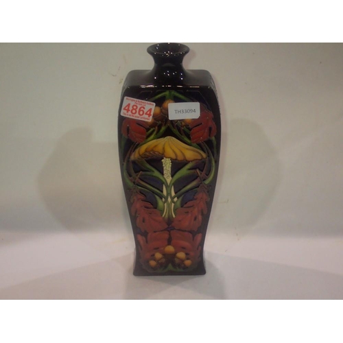 258 - Moorcroft slab vase in the Autumn Toadstools pattern, no chips or cracks, H: 32 cm. UK P&P Group 3 (... 