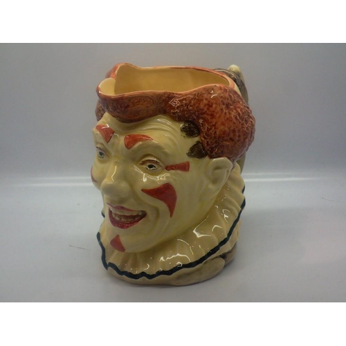 262 - Royal Doulton character jug, The Clown, with brown hair, no cracks or chips, H: 16 cm. UK P&P Group ... 