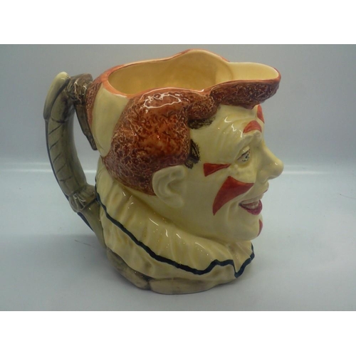 262 - Royal Doulton character jug, The Clown, with brown hair, no cracks or chips, H: 16 cm. UK P&P Group ... 