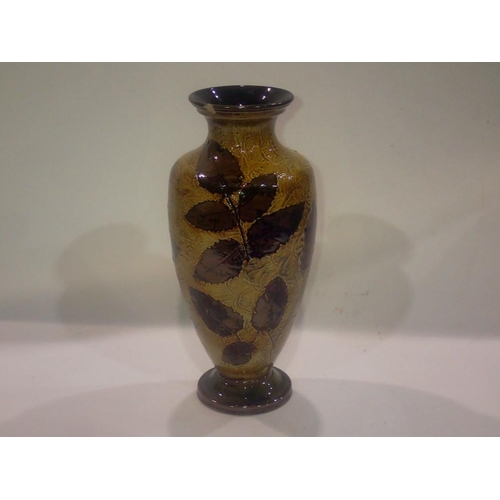 268 - Royal Doulton glazed stoneware vase, chip to rim, H: 31 cm. UK P&P Group 3 (£30+VAT for the first lo... 