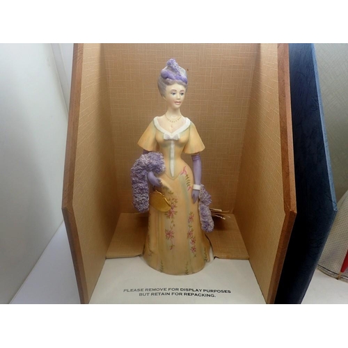 295 - Two Royal Worcester limited edition figurines from the Victorian series, Elizabeth and Madelaine, bo... 