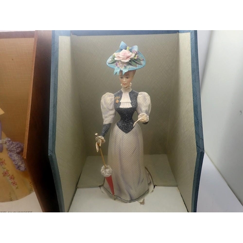 295 - Two Royal Worcester limited edition figurines from the Victorian series, Elizabeth and Madelaine, bo... 