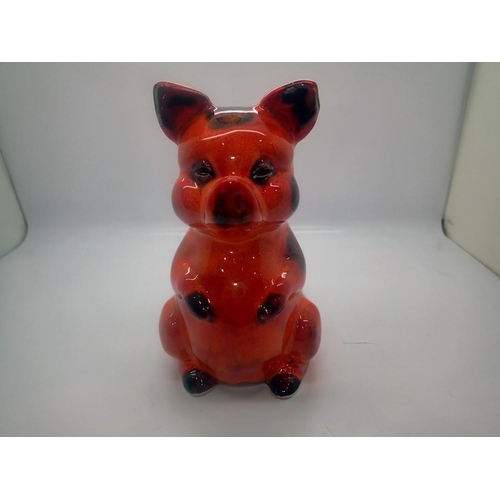 298 - Anita Harris pig, Pot Belly, signed in gold, no cracks or chips, H: 16 cm. UK P&P Group 1 (£16+VAT f... 