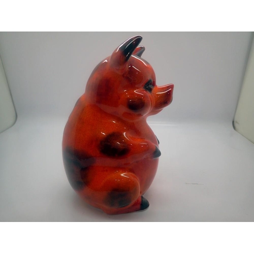 298 - Anita Harris pig, Pot Belly, signed in gold, no cracks or chips, H: 16 cm. UK P&P Group 1 (£16+VAT f... 