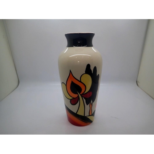 301 - Lorna Bailey vase in the Woodrow Way pattern, no cracks or chips, H: 21 cm. UK P&P Group 2 (£20+VAT ... 