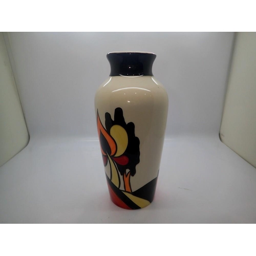 301 - Lorna Bailey vase in the Woodrow Way pattern, no cracks or chips, H: 21 cm. UK P&P Group 2 (£20+VAT ... 