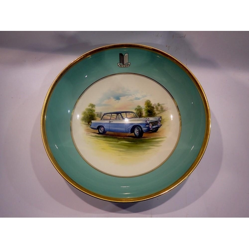 304 - Minton hand painted Triumph bowl, no cracks or chips, D: 29 cm. UK P&P Group 2 (£20+VAT for the firs... 