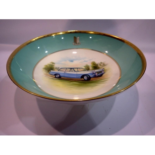 304 - Minton hand painted Triumph bowl, no cracks or chips, D: 29 cm. UK P&P Group 2 (£20+VAT for the firs... 