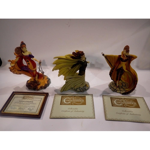 307 - Three limited edition Enchantica figurines, Vijian 118/2950, Bruntian 311/2950, and Quillion 2218/15... 