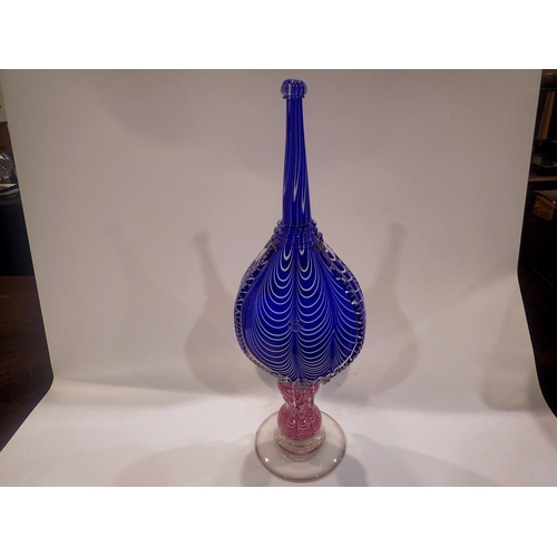 322 - Murano art glass sculpture in the from of bellows, H: 53 cm. Not available for in-house P&P