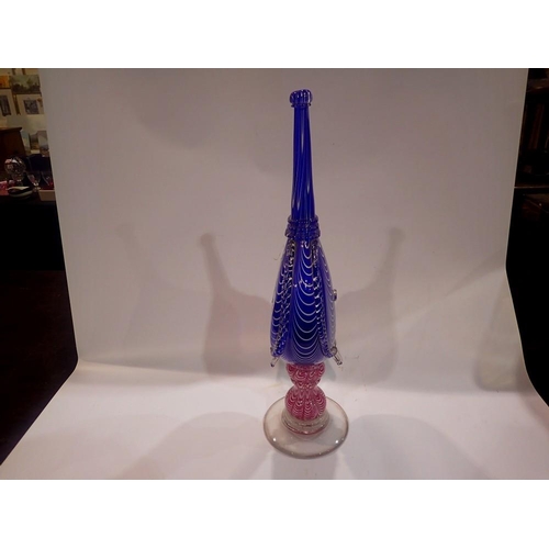 322 - Murano art glass sculpture in the from of bellows, H: 53 cm. Not available for in-house P&P