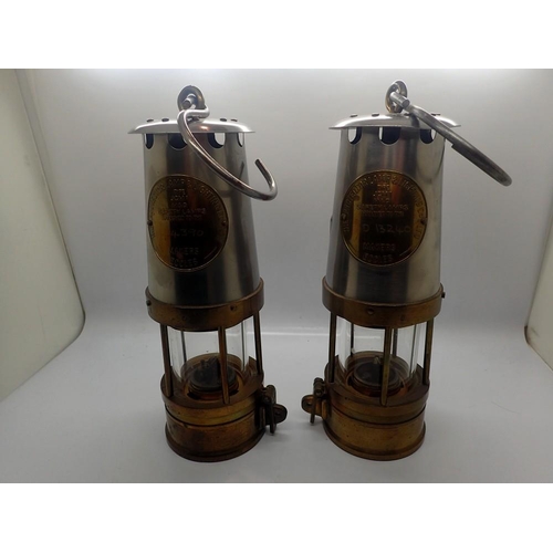 336 - Pair of lamps by The Protector Lamp and Lighting Company LTD, Eccles. UK P&P Group 2 (£20+VAT for th... 