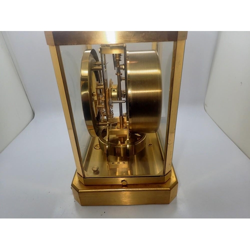 348 - Jaeger-Le-Coultre Atmos table clock, not working at lotting, pallet fork damaged. UK P&P Group 3 (£3... 