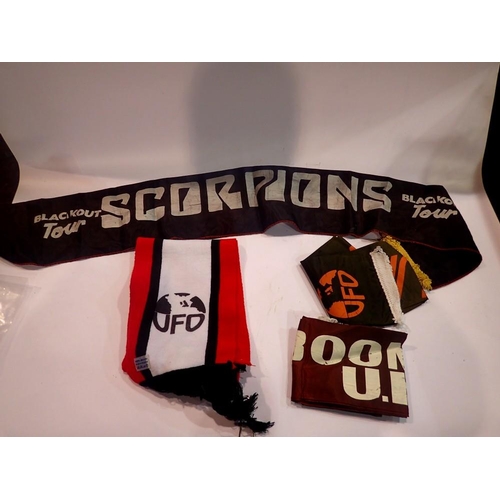 467 - Three U.F.O concert banners and a Scorpions example. UK P&P Group 1 (£16+VAT for the first lot and £... 