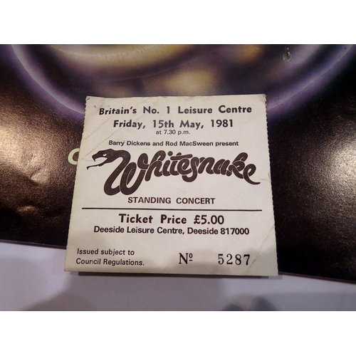 468 - Whitesnake Come An' Get It concert programme and a concert ticket from 1981. UK P&P Group 1 (£16+VAT... 