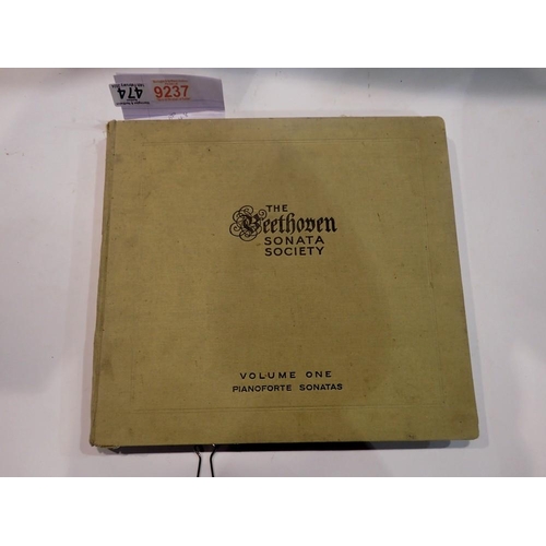 474 - Beethoven Sonata Society album of seven 78 speed records. UK P&P Group 2 (£20+VAT for the first lot ... 