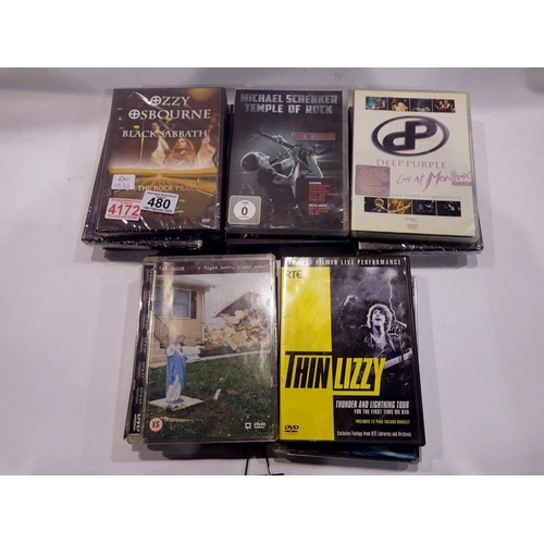 480 - Fifteen rock DVD's, including AC/DC and Ozzy Osbourne. UK P&P Group 2 (£20+VAT for the first lot and... 