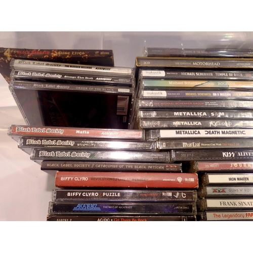 481 - Good selection of heavy rock CD's (100+) with DVD's, Stranglers VHS and three cassettes. UK P&P Grou... 