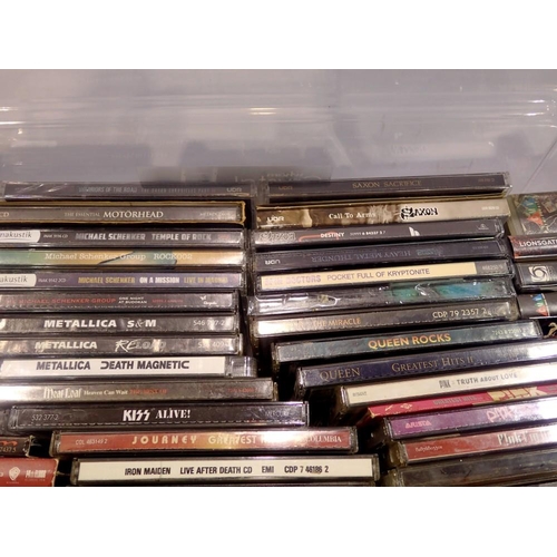 481 - Good selection of heavy rock CD's (100+) with DVD's, Stranglers VHS and three cassettes. UK P&P Grou... 