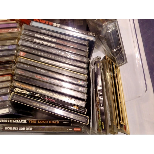 481 - Good selection of heavy rock CD's (100+) with DVD's, Stranglers VHS and three cassettes. UK P&P Grou... 