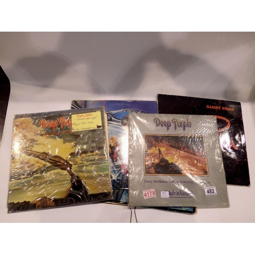 482 - Four Gillan albums and three Deep Purple albums. UK P&P Group 2 (£20+VAT for the first lot and £4+VA... 