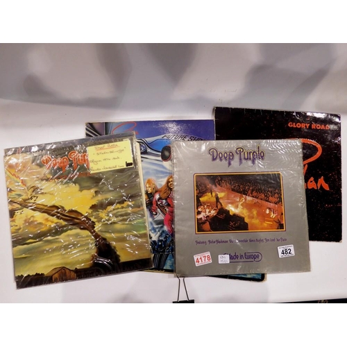 482 - Four Gillan albums and three Deep Purple albums. UK P&P Group 2 (£20+VAT for the first lot and £4+VA... 