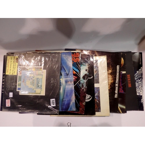 495 - Twelve mixed rock albums, including Led Zeppelin and Michael Schenker. UK P&P Group 3 (£30+VAT for t... 