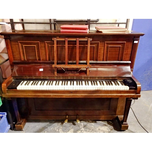 453 - Linwood, Read & Co London piano with four books of sheet music. Not available for in-house P&P