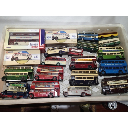 2211 - Twenty buses and coaches (three boxed, seventeen unboxed), mostly Corgi classics, various types, mos... 