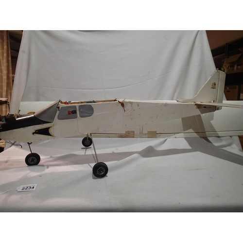 2234 - Mick Reeves model R/C plane, Untested, playworn, L: 170cm, wingspan 135.5cm. Not available for in-ho... 