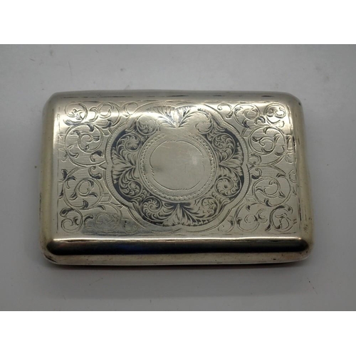 180 - Russian silver table snuff box with Niello architectural decoration, 105 x 70 mm, 137g. UK P&P Group... 