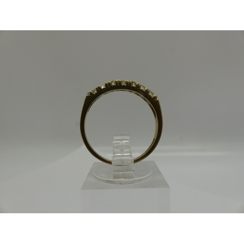 93 - 9ct gold ring set with cubic zirconia, size Q/R, 2.4g. UK P&P Group 0 (£6+VAT for the first lot and ... 