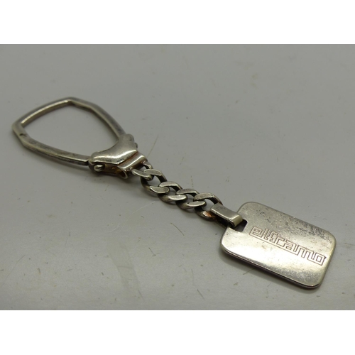 177 - Italian silver keyring. UK P&P Group 1 (£16+VAT for the first lot and £2+VAT for subsequent lots)