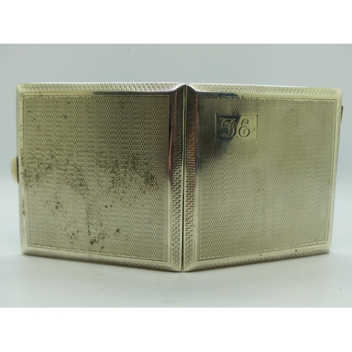 192 - Hallmarked silver card case, Birmingham assay, 107g. UK P&P Group 1 (£16+VAT for the first lot and £... 