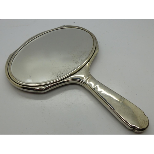 205 - Hallmarked silver hand mirror, Birmingham assay. UK P&P Group 2 (£20+VAT for the first lot and £4+VA... 