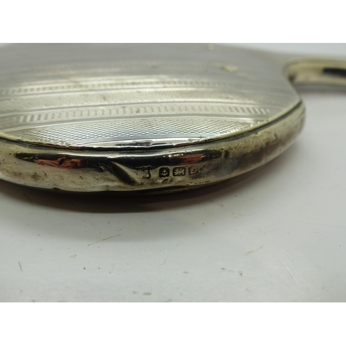 205 - Hallmarked silver hand mirror, Birmingham assay. UK P&P Group 2 (£20+VAT for the first lot and £4+VA... 