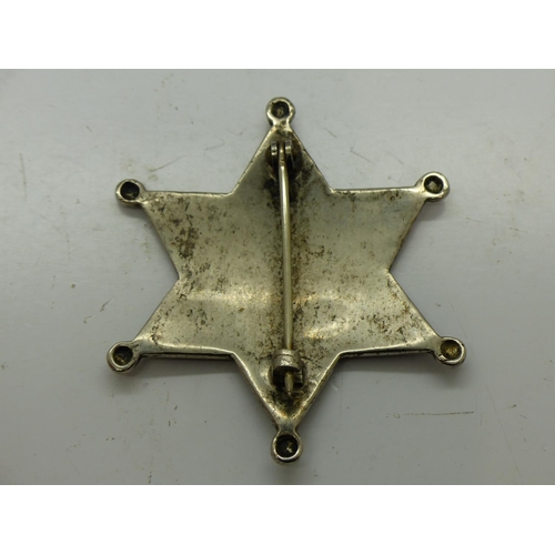 237 - White metal Sheriffs badge. UK P&P Group 1 (£16+VAT for the first lot and £2+VAT for subsequent lots... 