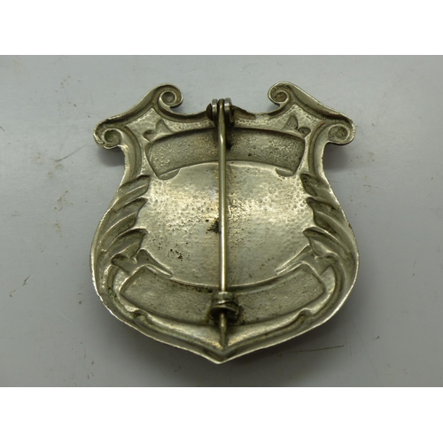 238 - White metal US Marshal badge. UK P&P Group 1 (£16+VAT for the first lot and £2+VAT for subsequent lo... 