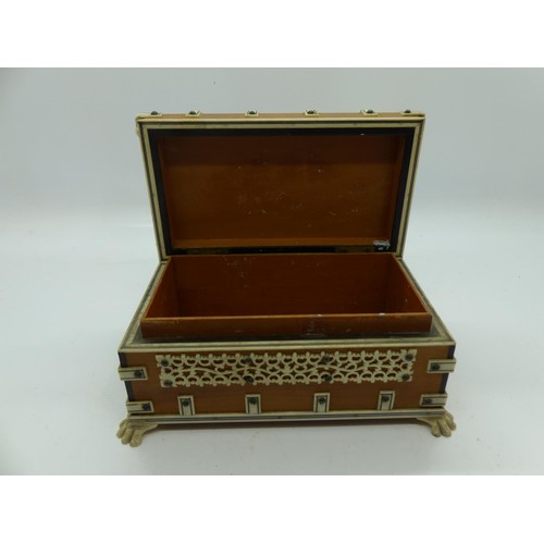 226 - Ornamental miniature chest, L: 12 cm. UK P&P Group 1 (£16+VAT for the first lot and £2+VAT for subse... 