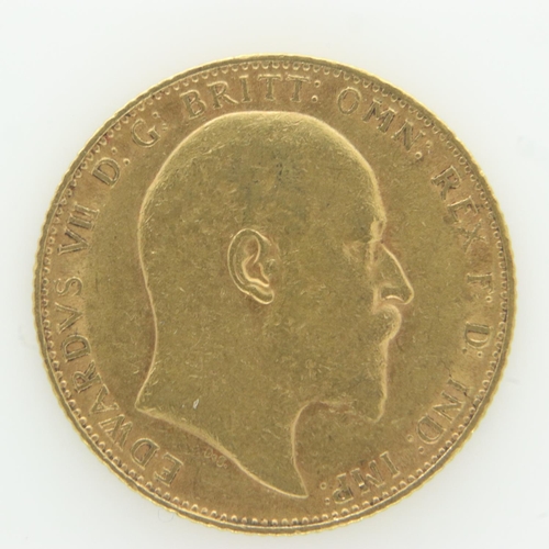 2004 - 1907 gold full sovereign of Edward VII. UK P&P Group 0 (£6+VAT for the first lot and £1+VAT for subs... 