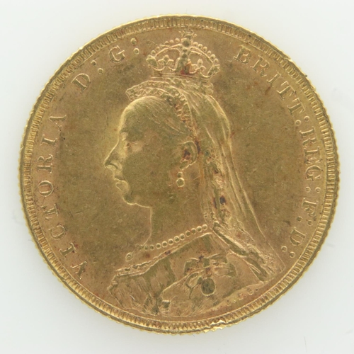 2008 - 1890 gold full sovereign of Queen Victoria. UK P&P Group 0 (£6+VAT for the first lot and £1+VAT for ... 