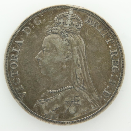 2013 - 1889 Silver Crown of Queen Victoria - VF grade. UK P&P Group 0 (£6+VAT for the first lot and £1+VAT ... 