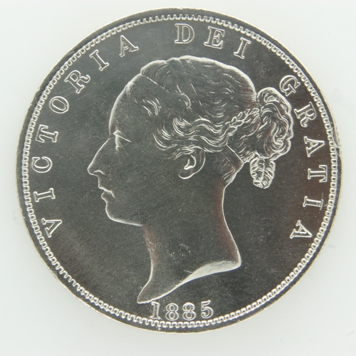 2022 - 1885- Silver Half Crown of Queen Victoria - EF grade. UK P&P Group 0 (£6+VAT for the first lot and £... 