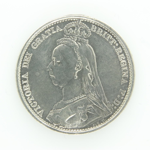 2030 - 1887 - Silver sixpence of Queen Victoria - nEF with scratches. UK P&P Group 0 (£6+VAT for the first ... 